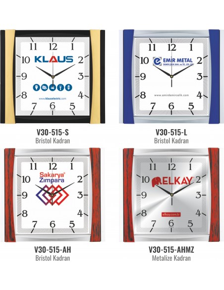 V30-515 Plastik 32,5X36,5 Cm Duvar Saati