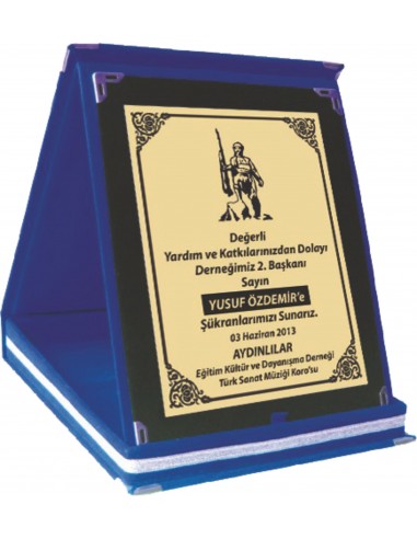 Ap-01K Lacivert Kadife Albüm Plaket 15X20