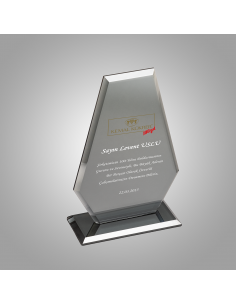 PB301-Füme Kristal Plaket