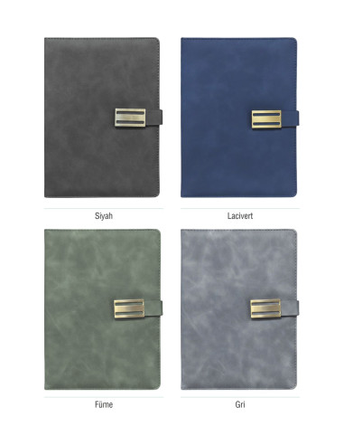 Endülüs 15X21 Metal Tokalı Defter