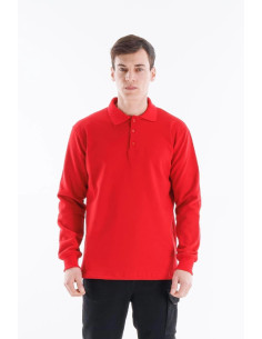 Baskılı Polo Sweatshirt
